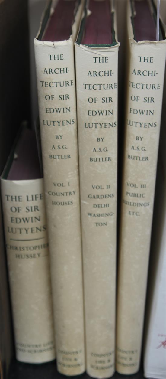 Butler (A. G. S.), Architecture of Sir Edwin Lutyens, vols I-III, d.w.s., pub 1950 and Hussey (C),